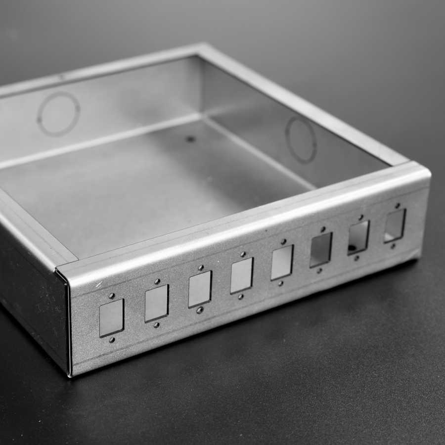 Electronic housing laser cut steel